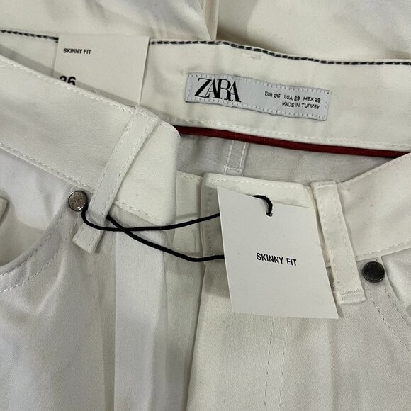 Zara Men's Skinny Fit White Jeans - US Size 29 - NWT (See details) - Picture 6 of 6